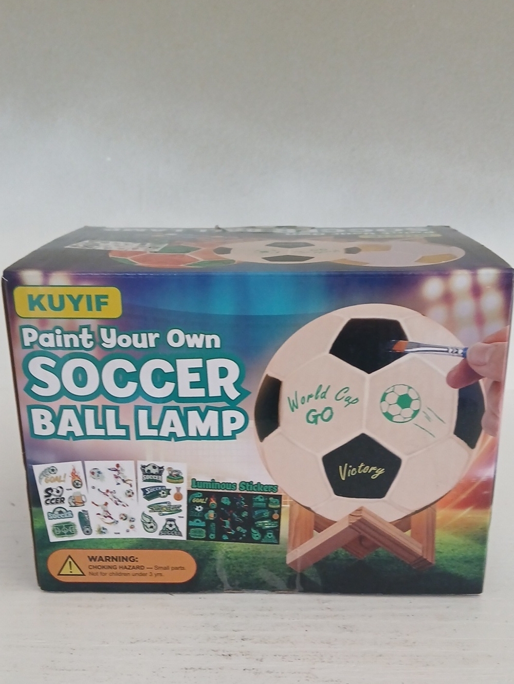 Paint Your Own Soccer Ball Lamp